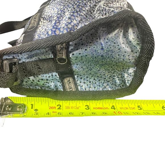 LeSportsac Mini Crossbody Bag Blue Black Abstract Print Small Nylon Purse - Picture 6 of 8